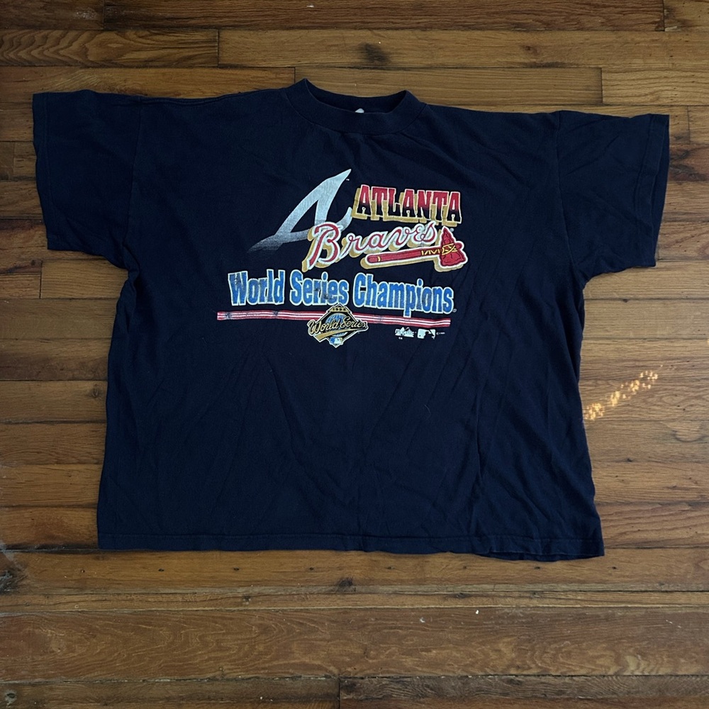 Atlanta Braves World Series Champions T-Shirt - Navy Blue #23